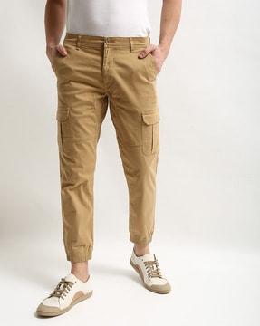flat-front cargo joggers