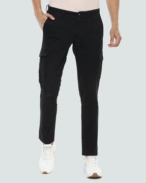 flat-front cargo pant with pockets