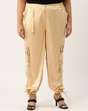 flat-front cargo pants with flap pockets