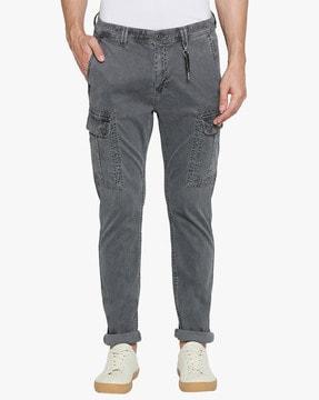 flat-front cargo trousers