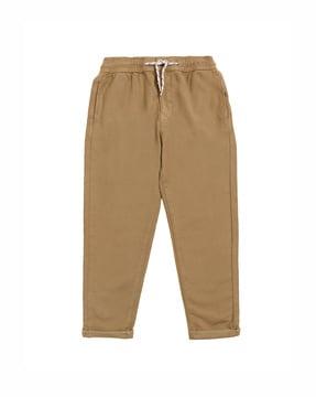 flat-front chinos with drawstring waist