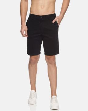 flat-front city shorts insert pockets
