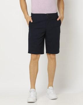 flat-front city shorts
