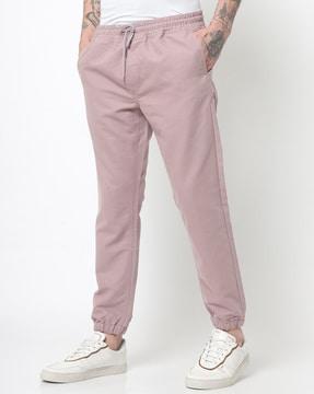 flat-front joggers pants with insert pockets
