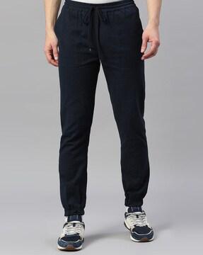flat-front joggers with drawstring waist