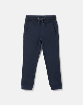 flat-front joggers with insert pockets