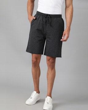 flat-front low-rise shorts