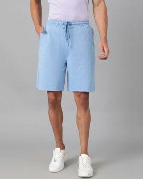flat-front low-rise shorts