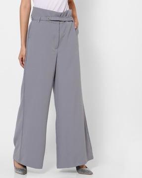 flat-front palazzos with insert pockets