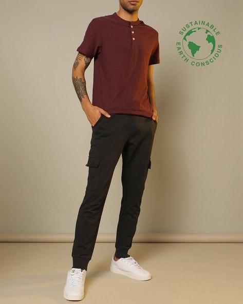 flat-front relaxed fit cargo joggers