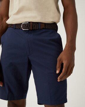 flat-front short with insert pockets