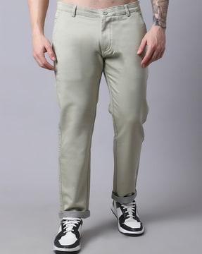 flat-front slim fit  chinos