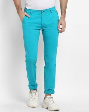 flat-front slim fit chinos