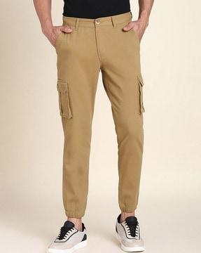 flat-front straight fit jogger pants