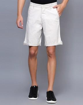 flat-front bermuda shorts