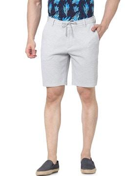 flat front bermudas with insert pockets