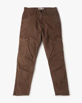 flat-front cargo jeans