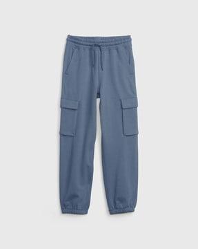 flat-front cargo pants with flap pockets