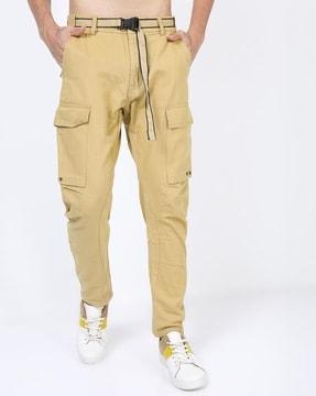 flat-front cargo pants with insert pockets