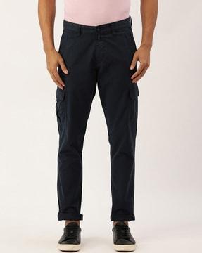 flat-front cargo pants with insert pockets