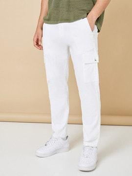flat-front cargo pants with insert pockets