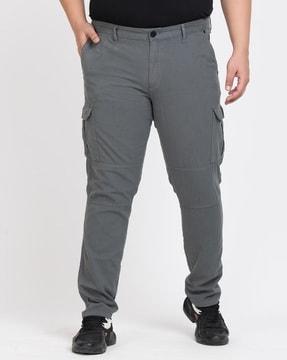 flat-front cargo pants with insert pockets
