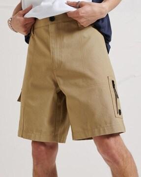 flat-front cargo shorts