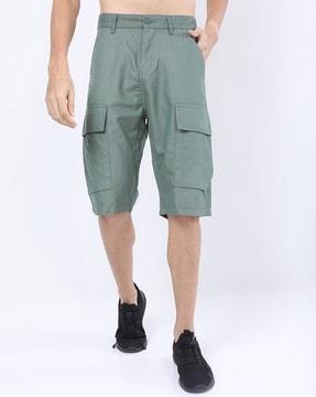 flat-front cargo shorts