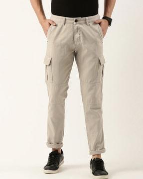 flat-front cargo trousers