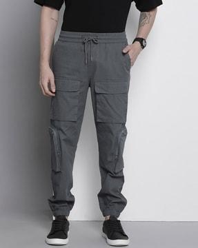 flat-front cargo trousers