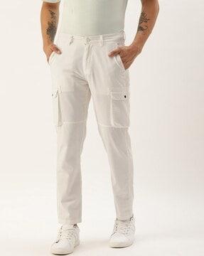 flat-front cargo trousers