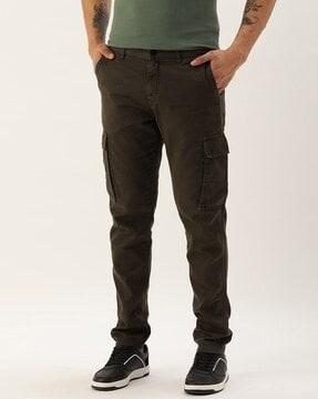 flat-front cargo trousers