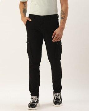 flat-front cargo trousers