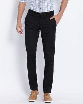 flat-front chinos with insert pockets