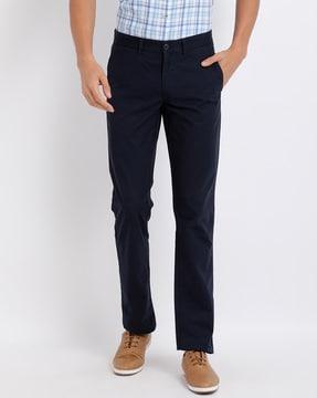 flat-front chinos with insert pockets