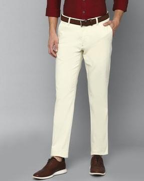 flat-front chinos with insert pockets