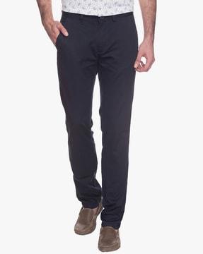 flat-front chinos with insert pockets