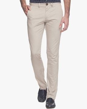 flat-front chinos with insert pockets