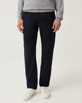 flat-front chinos with insert pockets