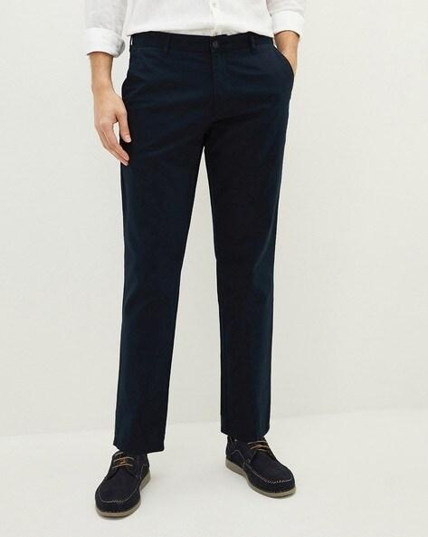 flat-front chinos with insert pockets