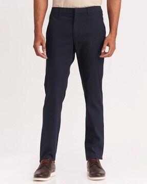 flat-front chinos with insert pockets