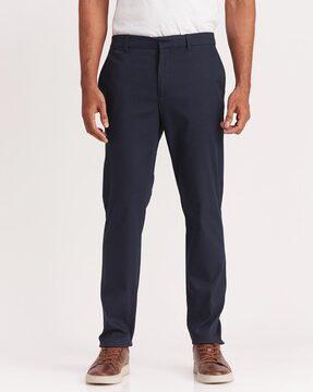 flat-front chinos with insert pockets