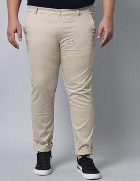 flat-front chinos with insert pockets