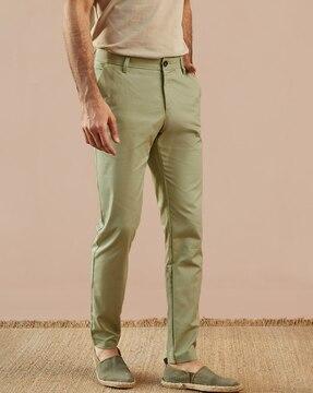 flat-front chinos with insert pockets