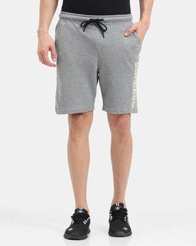 flat-front city shorts with drawstring waist