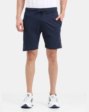 flat-front city shorts with drawstring waist