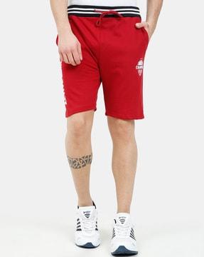 flat-front city shorts with drawstring waist