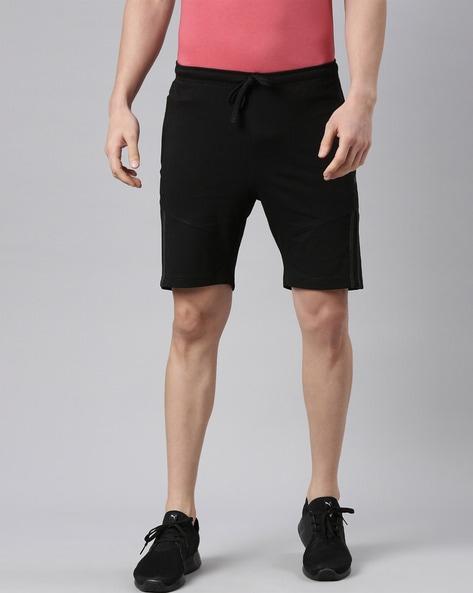 flat front city shorts with drawstrings