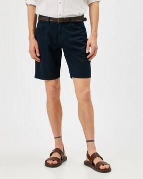 flat-front city shorts