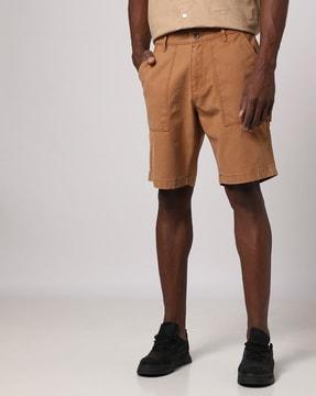 flat-front city shorts